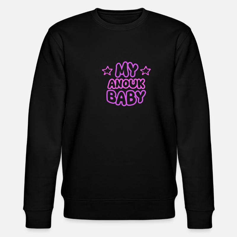 First name Anouk - Stanley/Stella CHANGER Unisex Organic Sweatshirt - black