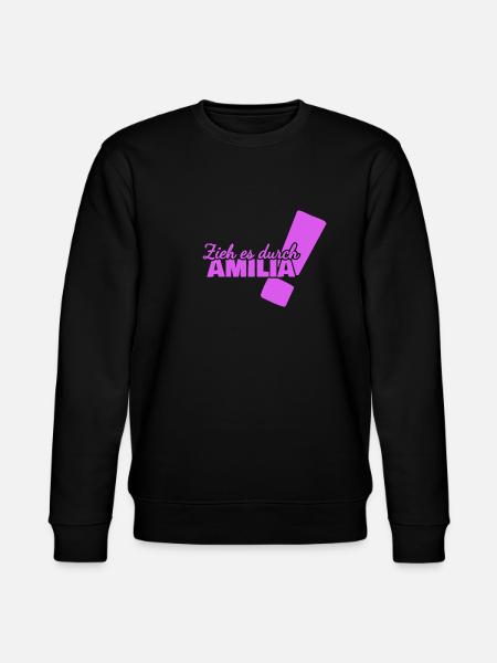 Gift for Amilia - Stanley/Stella CHANGER Unisex Organic Sweatshirt - black