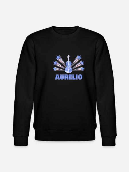Aurelio als Musikinstrument - Stanley/Stella Unisex Bio-Sweatshirt CHANGER - Schwarz