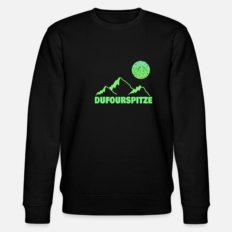 dufourspitze als Klettern - Stanley/Stella Unisex Bio-Sweatshirt CHANGER  - Schwarz