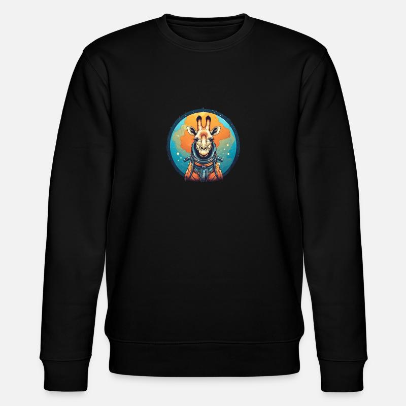 Giraffe - Stanley/Stella Unisex Bio-Sweatshirt CHANGER  - Schwarz