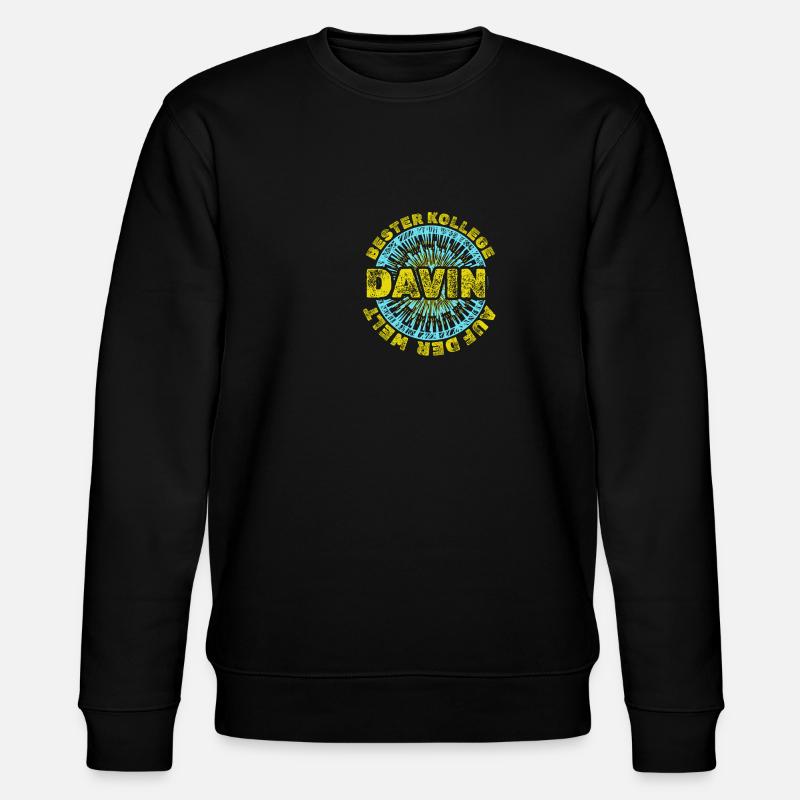 First name Davin - Stanley/Stella CHANGER Unisex Organic Sweatshirt - black