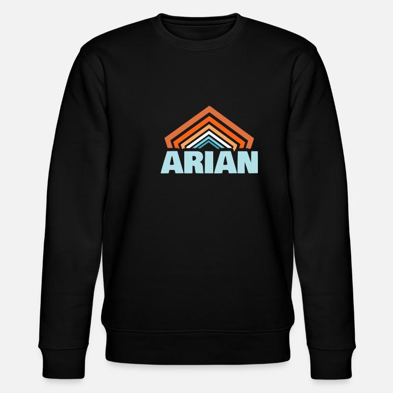 First name Arian - Stanley/Stella CHANGER Unisex Organic Sweatshirt - black