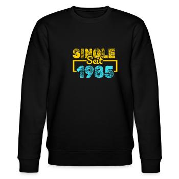 1985 - Stanley/Stella CHANGER Unisex Organic Sweatshirt - black - Front - Nik (191cm) & Marisol (170cm)