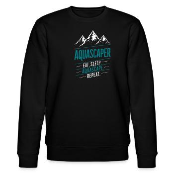 Kreatives Aquascaper Expertendesign Aquascaping - Stanley/Stella Unisex Bio-Sweatshirt CHANGER  - Schwarz - Vorne - Nik (191cm) & Marisol (170cm)