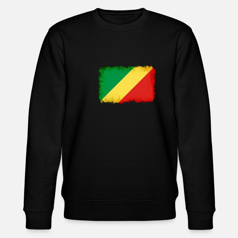 Republik Kongo - Stanley/Stella Unisex Bio-Sweatshirt CHANGER  - Schwarz
