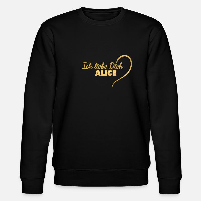 LiebeDich Alice - Stanley/Stella Unisex Bio-Sweatshirt CHANGER  - Schwarz