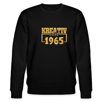 1965 - Stanley/Stella CHANGER Unisex Organic Sweatshirt - black - Front - Nik (191cm) & Marisol (170cm)