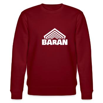 Baran as a given name - Stanley/Stella CHANGER Unisex Organic Sweatshirt - burgundy - Front - Nik (191cm) & Marisol (170cm)