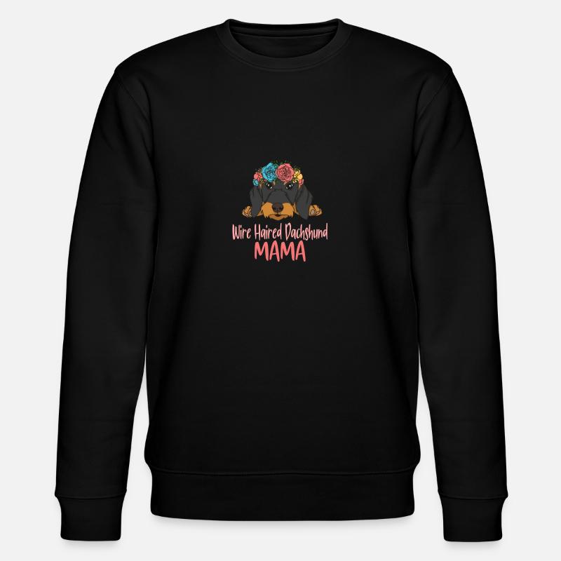 Rauhaardackel MAMA - Stanley/Stella Unisex Bio-Sweatshirt CHANGER  - Schwarz