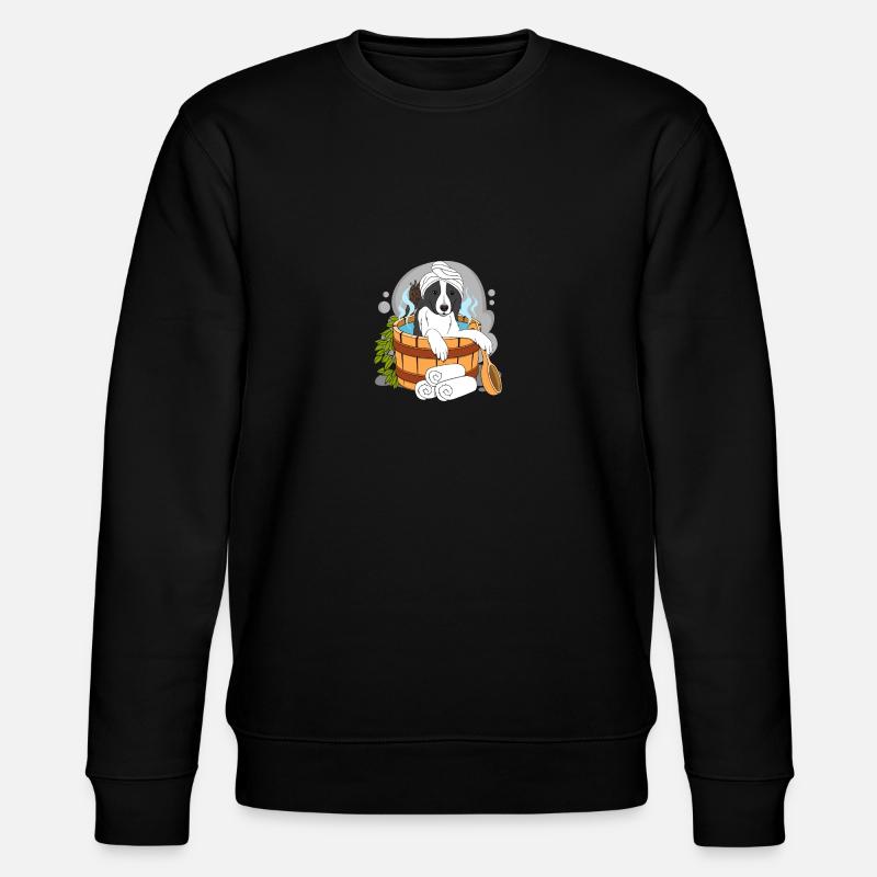 BORDER COLLIE Sauna Bien-être - Sweat bio CHANGER Stanley/Stella Unisexe - noir
