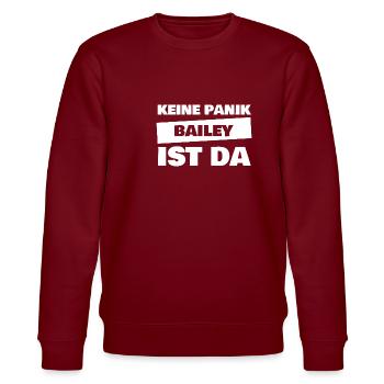 Vorname Bailey - Stanley/Stella Unisex Bio-Sweatshirt CHANGER  - Burgunderrot - Vorne - Nik (191cm) & Marisol (170cm)
