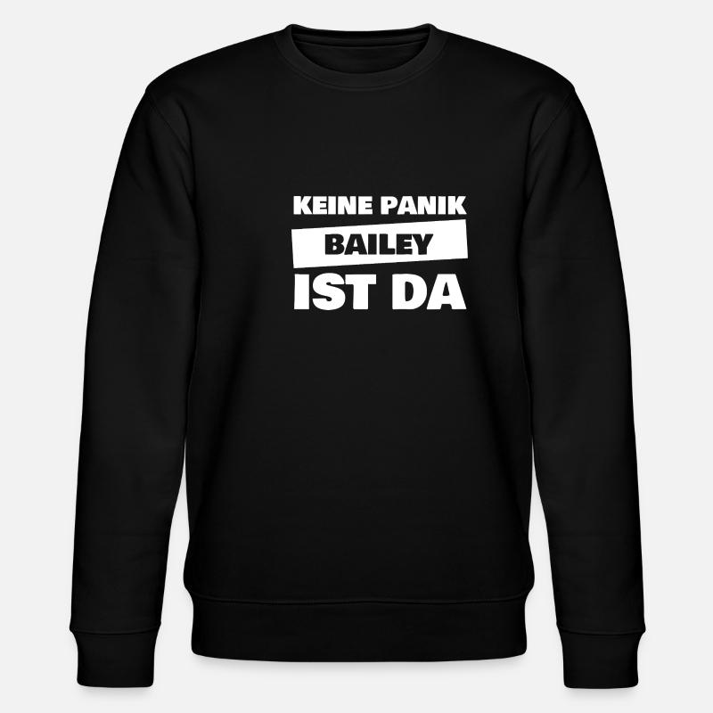 Prénom Bailey - Sweat bio CHANGER Stanley/Stella Unisexe - noir