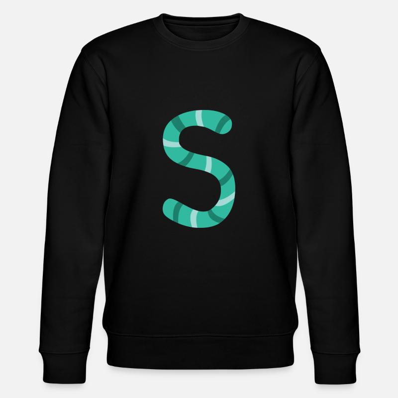 Buchstabe S - Stanley/Stella Unisex Bio-Sweatshirt CHANGER  - Schwarz
