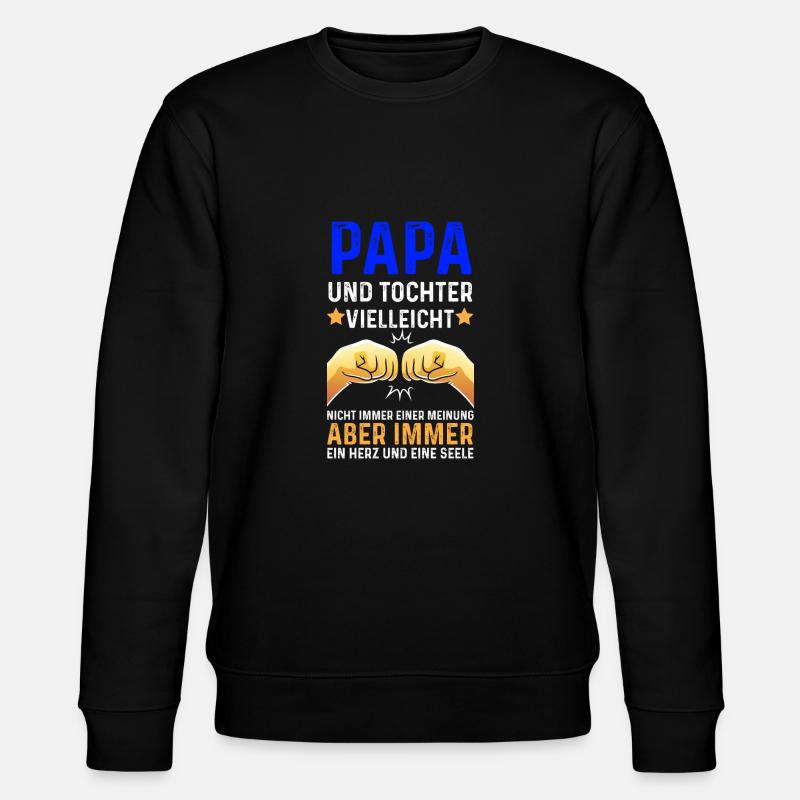 Papa und Tochter Faust - Stanley/Stella Unisex Bio-Sweatshirt CHANGER  - Schwarz