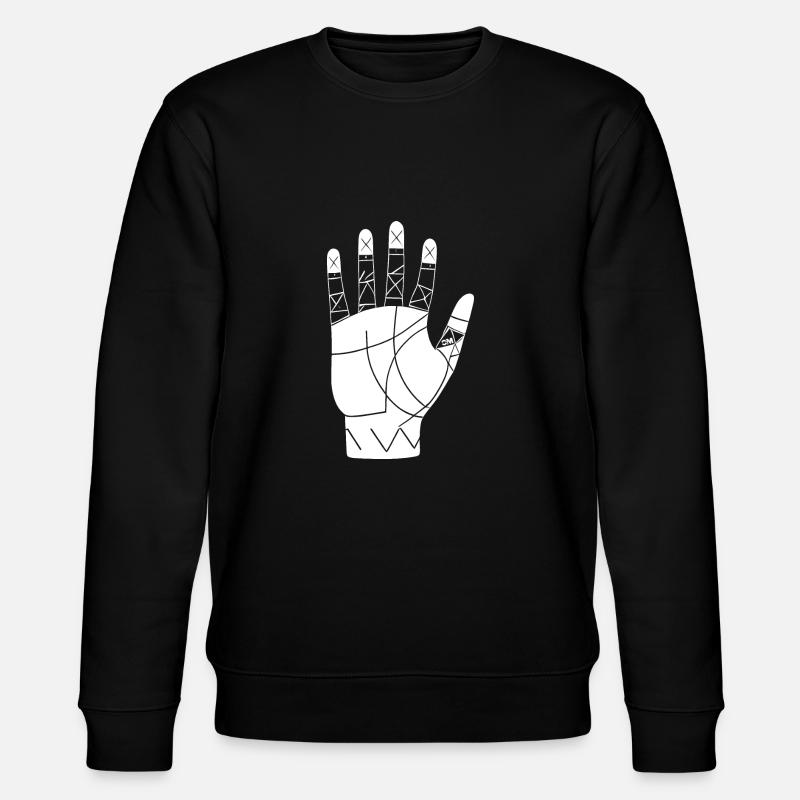 Cosmic Mirror Hand - Stanley/Stella Unisex Bio-Sweatshirt CHANGER  - Schwarz