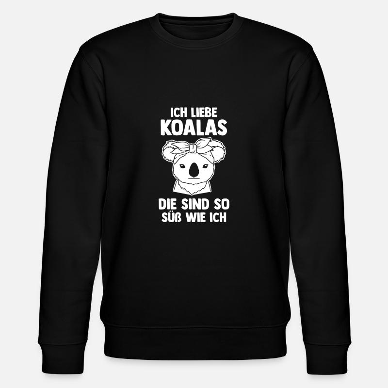 Koalabär Koala - Stanley/Stella Unisex Bio-Sweatshirt CHANGER  - Schwarz