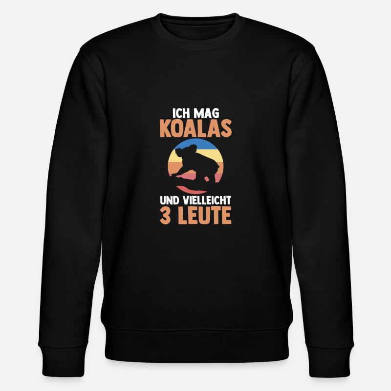 Koalabär Koala - Stanley/Stella Unisex Bio-Sweatshirt CHANGER  - Schwarz