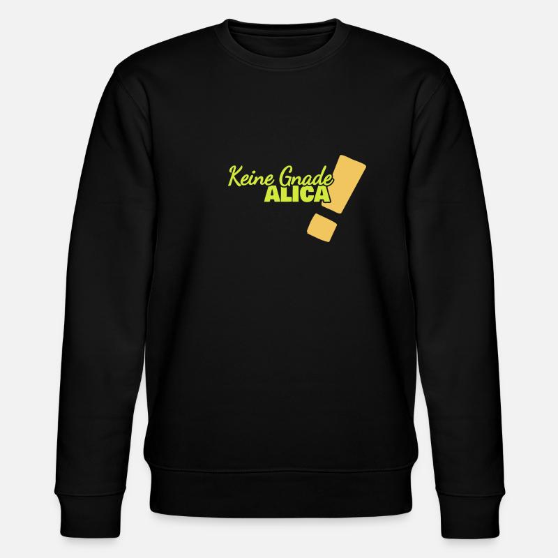 Alica als Lustig - Stanley/Stella Unisex Bio-Sweatshirt CHANGER  - Schwarz