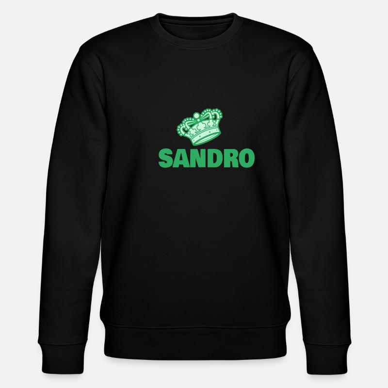 Vorname Sandro - Stanley/Stella Unisex Bio-Sweatshirt CHANGER  - Schwarz