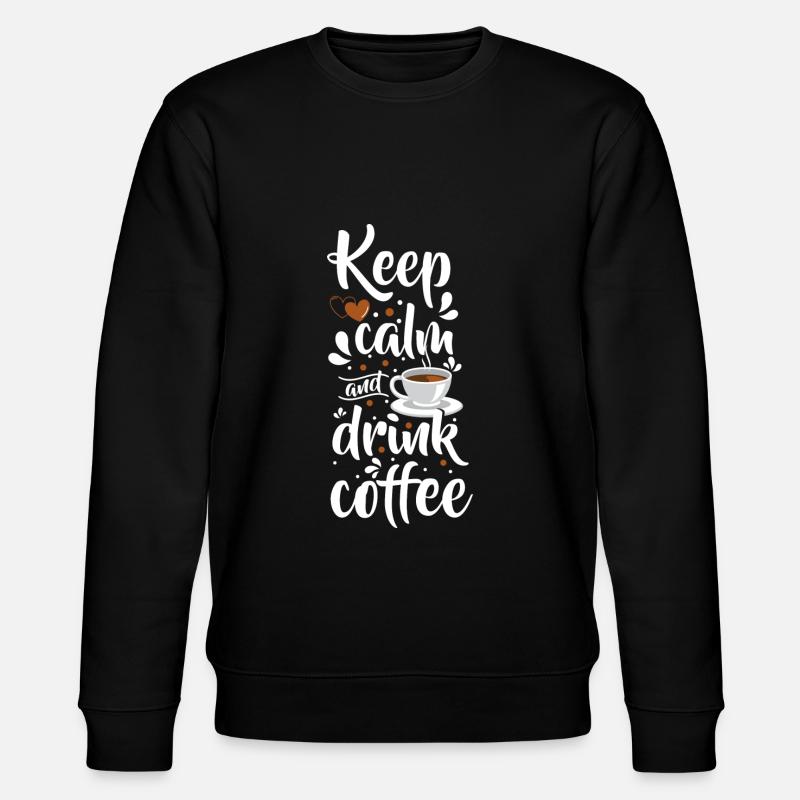 Espresso Kaffeeliebhaber Latte Macchiato - Stanley/Stella Unisex Bio-Sweatshirt CHANGER - Schwarz