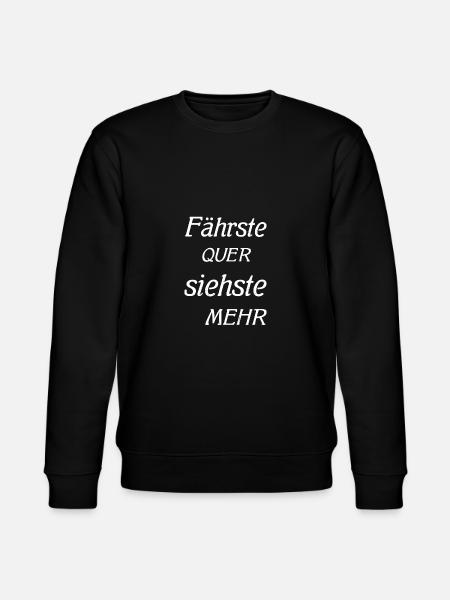 Fährste QUER siehste MEHR - Stanley/Stella Unisex Bio-Sweatshirt CHANGER - Schwarz