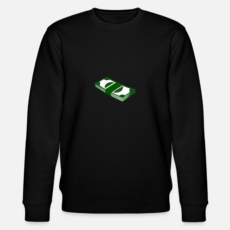 Kleiner Stapel Geld - Stanley/Stella Unisex Bio-Sweatshirt CHANGER  - Schwarz