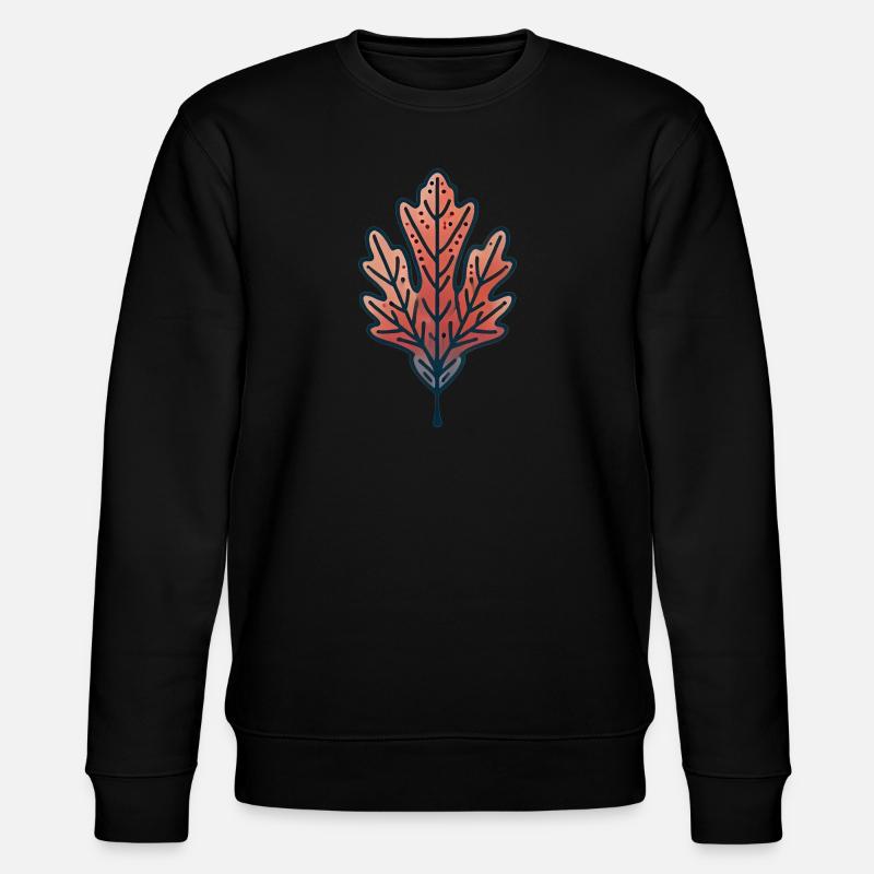 Illustration rustique de feuille d’automne - Sweat bio CHANGER Stanley/Stella Unisexe - noir