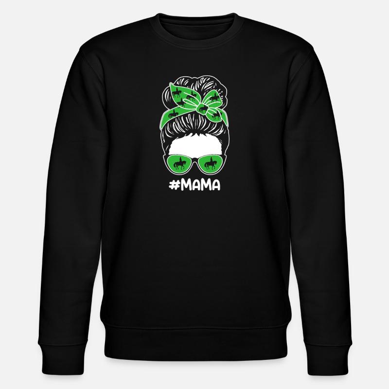 Monter à cheval maman maman - Sweat bio CHANGER Stanley/Stella Unisexe - noir