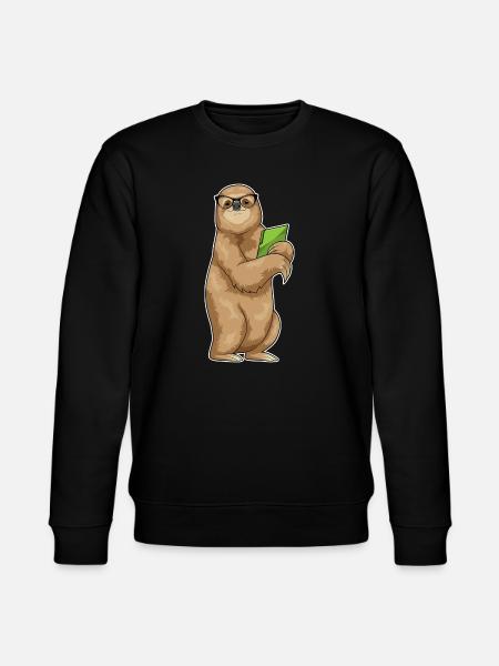 Sloth Secretary Folder Office - Stanley/Stella CHANGER Unisex Organic Sweatshirt - black