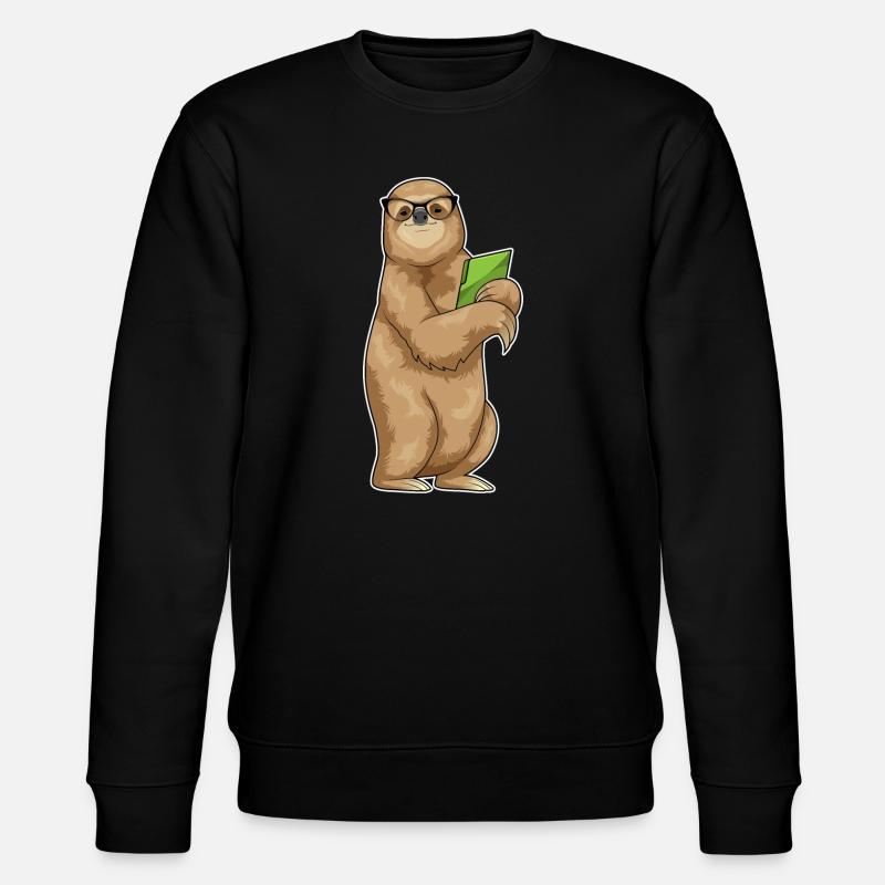 Sloth Secretary Folder Office - Stanley/Stella CHANGER Unisex Organic Sweatshirt - black