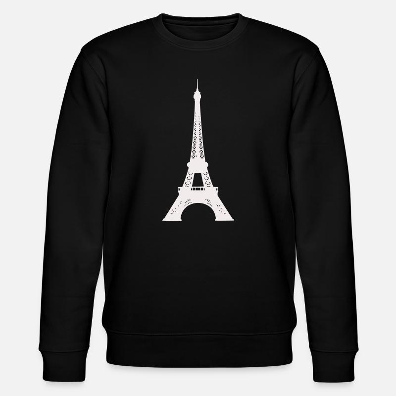 Eiffelturm Silhouette Druck - Stanley/Stella Unisex Bio-Sweatshirt CHANGER  - Schwarz