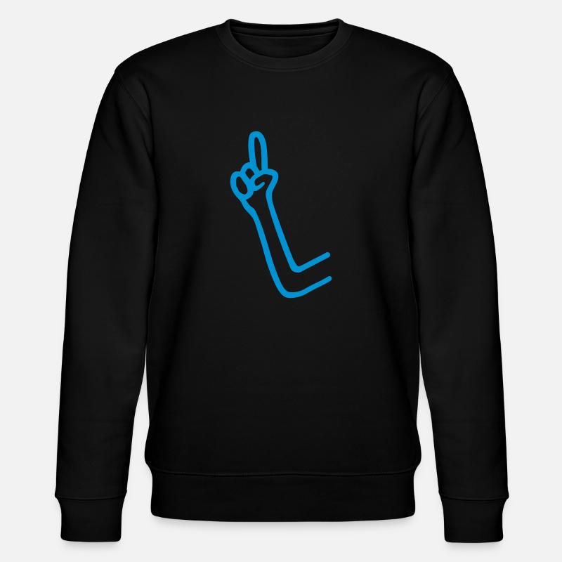 Brainy Explain Hand - Stanley/Stella Unisex Bio-Sweatshirt CHANGER  - Schwarz