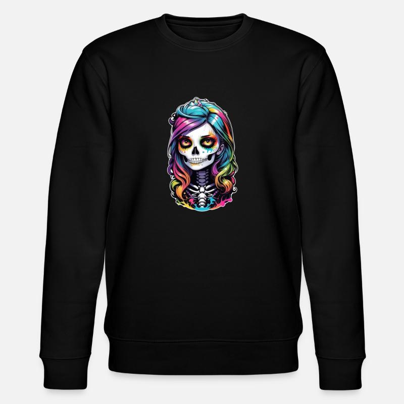 Halloween - Rock & Regenbogen - Stanley/Stella Unisex Bio-Sweatshirt CHANGER  - Schwarz