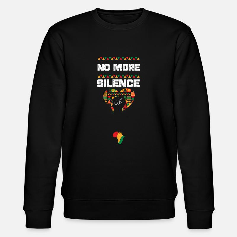 No More Silence - Stanley/Stella CHANGER Unisex Organic Sweatshirt - black
