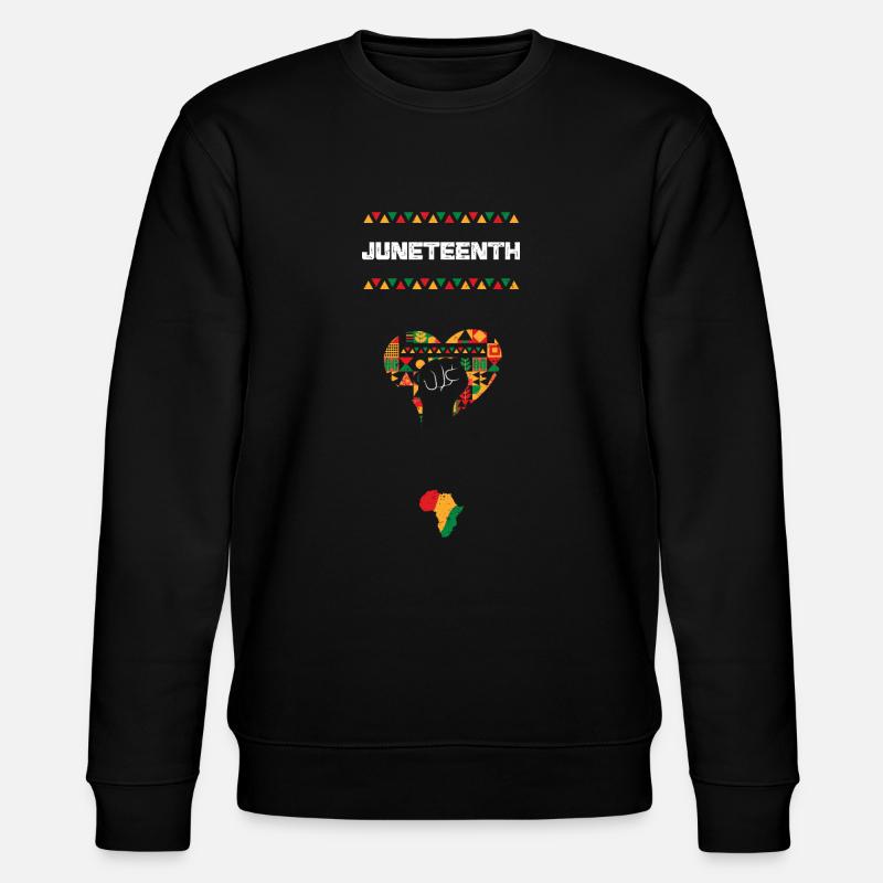 Juneteenth - Black History Month - Stanley/Stella Unisex Bio-Sweatshirt CHANGER  - Schwarz