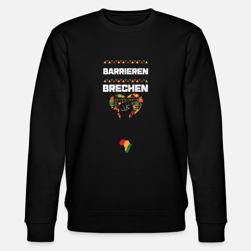 Barrieren brechen - Stanley/Stella Unisex Bio-Sweatshirt CHANGER  - Schwarz