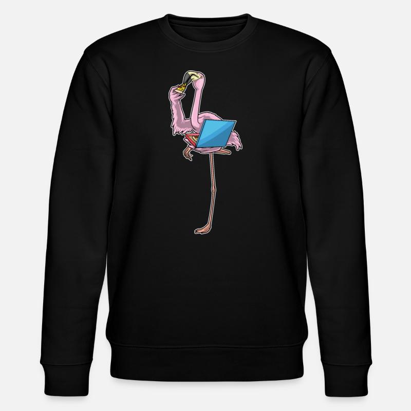 Flamingo Pizza - Stanley/Stella Unisex Bio-Sweatshirt CHANGER  - Schwarz