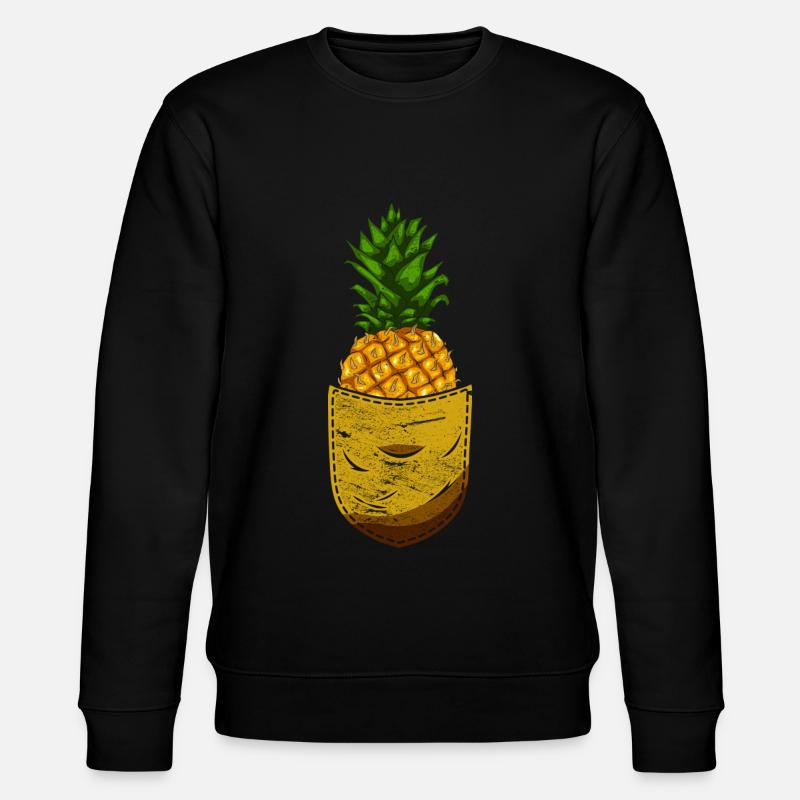 Summer Fruit Tropical Fruit Pineapple - Stanley/Stella CHANGER Unisex Organic Sweatshirt - black