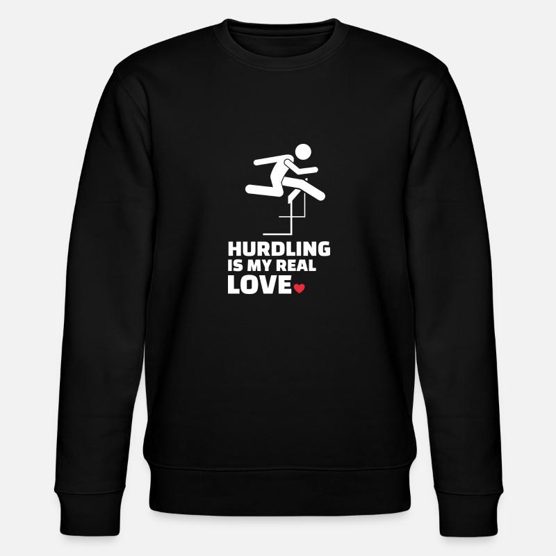 Ich Liebe Hürden - Stanley/Stella Unisex Bio-Sweatshirt CHANGER  - Schwarz