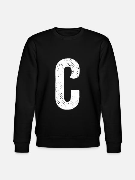 C Letter - Stanley/Stella CHANGER Unisex Organic Sweatshirt - black