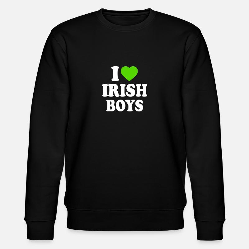 I love irish boys - Stanley/Stella Unisex Bio-Sweatshirt CHANGER  - Schwarz