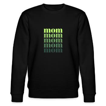mom grün - Stanley/Stella Unisex Bio-Sweatshirt CHANGER  - Schwarz - Vorne - Nik (191cm) & Marisol (170cm)