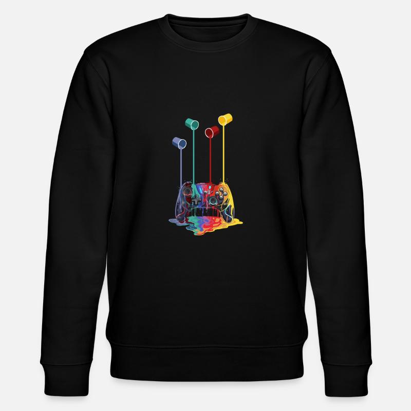 Rainbow Controller - Stanley/Stella CHANGER Unisex Organic Sweatshirt - black