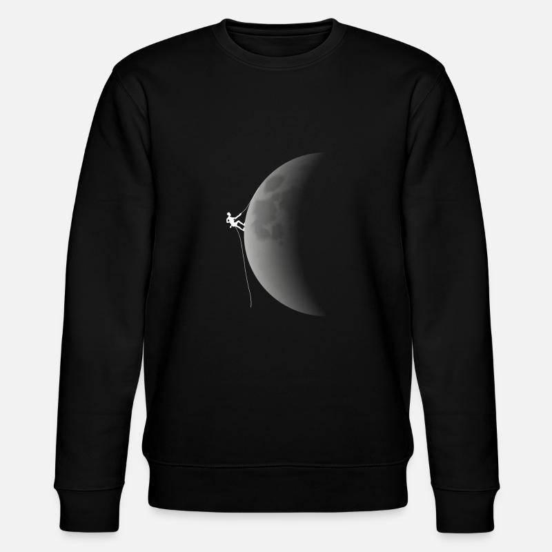 Der Mond ist eskalieren - Stanley/Stella Unisex Bio-Sweatshirt CHANGER  - Schwarz