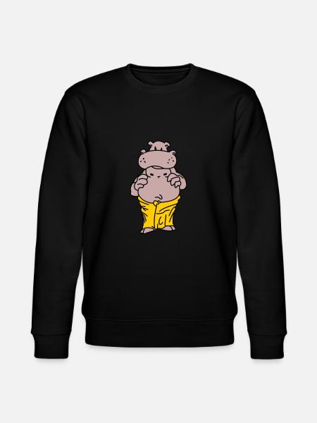 Sauna Hippo - Stanley/Stella CHANGER Unisex Organic Sweatshirt - black