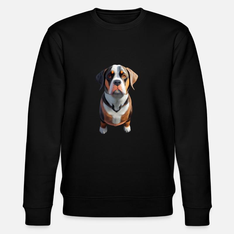 Grosser Schweizer Sennenhund - Stanley/Stella Unisex Bio-Sweatshirt CHANGER  - Schwarz