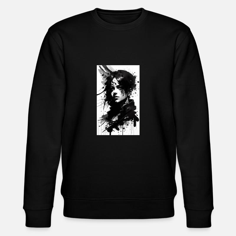 Frau | Gesicht | Mädchen | Anime - Stanley/Stella Unisex Bio-Sweatshirt CHANGER  - Schwarz