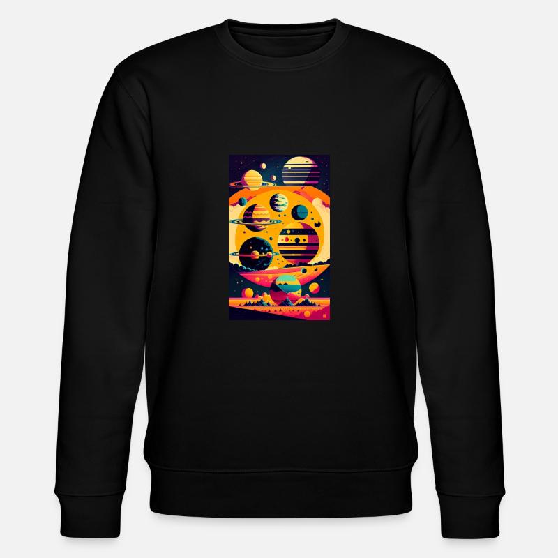 Solar System | Planets | Space | Star - Stanley/Stella CHANGER Unisex Organic Sweatshirt - black