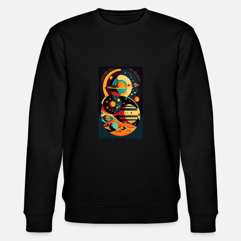 Solar System | Planets | Space | Star - Stanley/Stella CHANGER Unisex Organic Sweatshirt - black